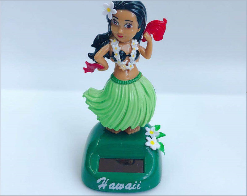 Solar Swing Hawaiian Girl Car Accessories
