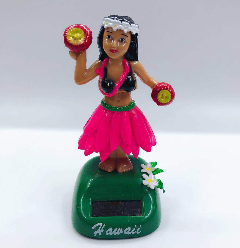 Solar Swing Hawaiian Girl Car Accessories