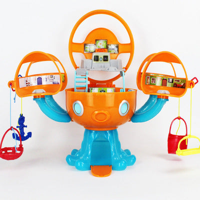 Small Submarine Column Toy Octopus Fort Ship