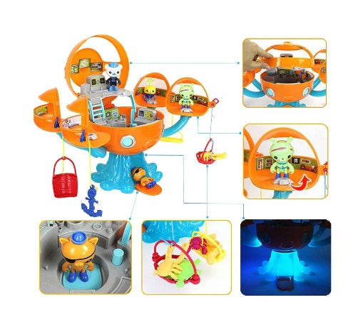 Small Submarine Column Toy Octopus Fort Ship