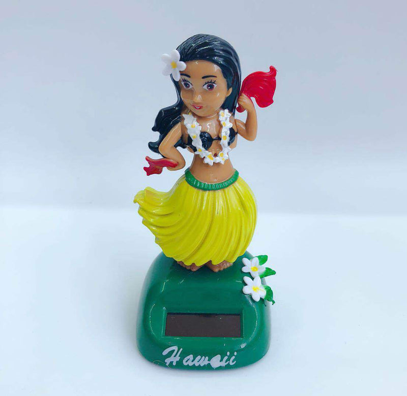Solar Swing Hawaiian Girl Car Accessories