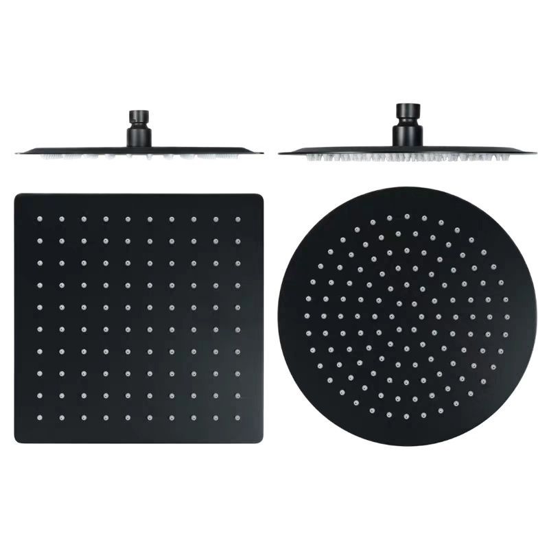 304 Stainless Steel Black Top Spray Large Shower Bathroom Toilet
