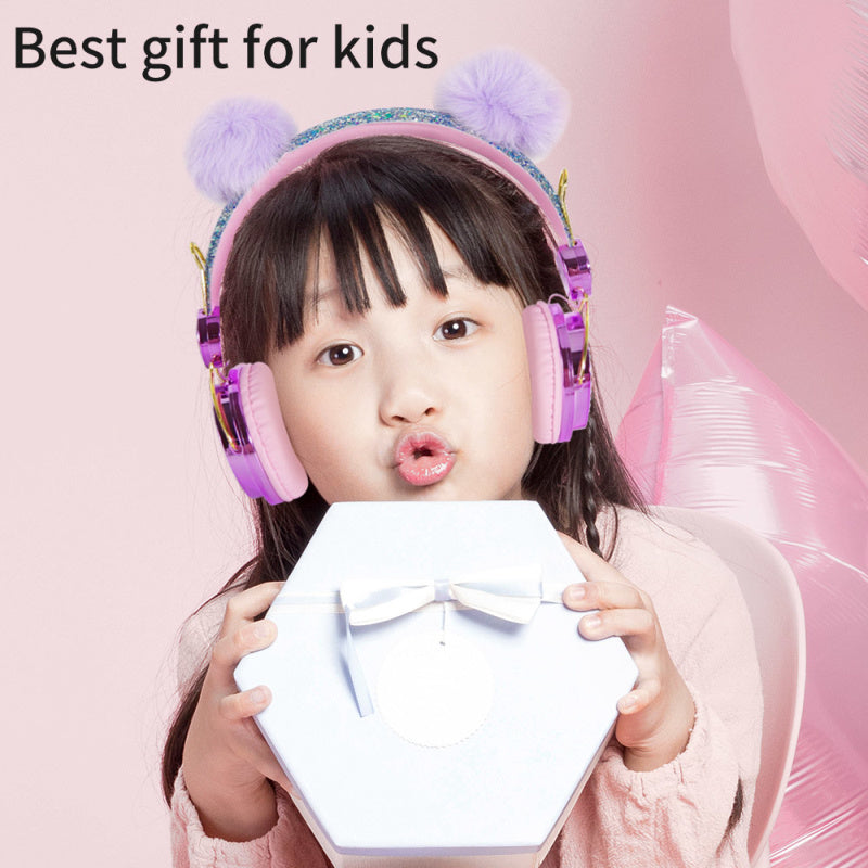 Plush hair ball earphone headset