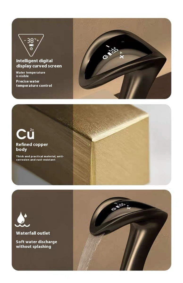 Induction Water Outlet Copper Hot And Cold Bathroom Faucet