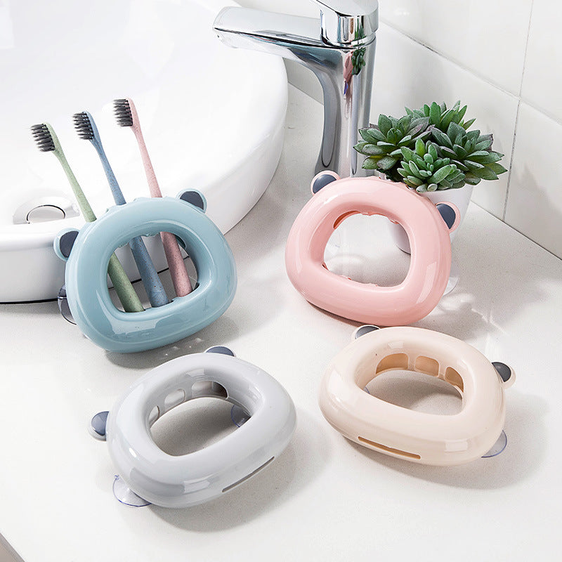 Wall Mounted Toothbrush Rack Bathroom Storage