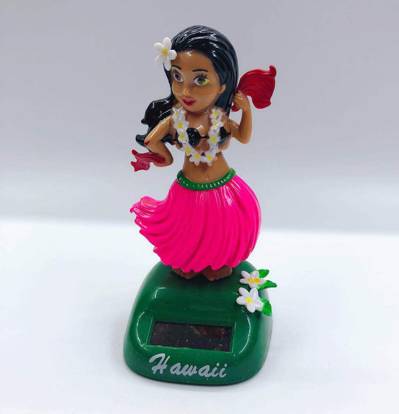 Solar Swing Hawaiian Girl Car Accessories