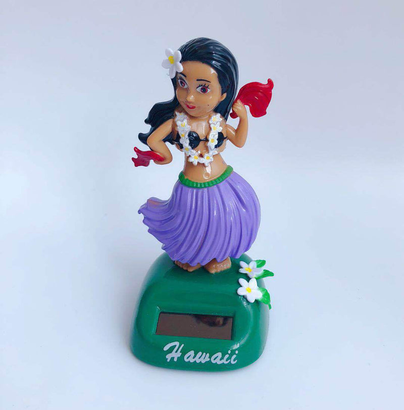 Solar Swing Hawaiian Girl Car Accessories