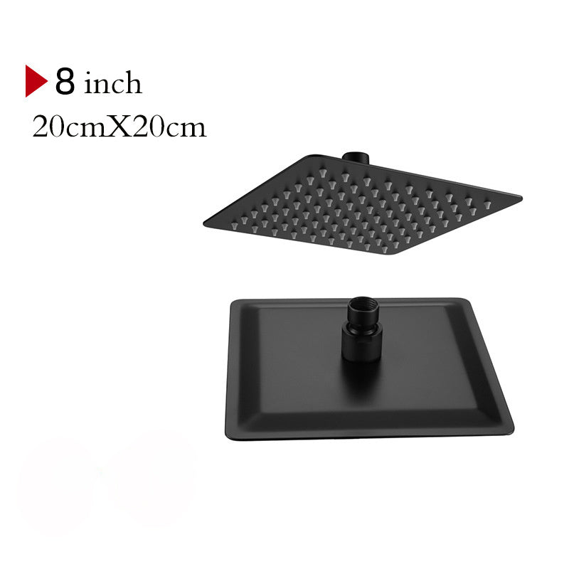 304 Stainless Steel Black Top Spray Large Shower Bathroom Toilet