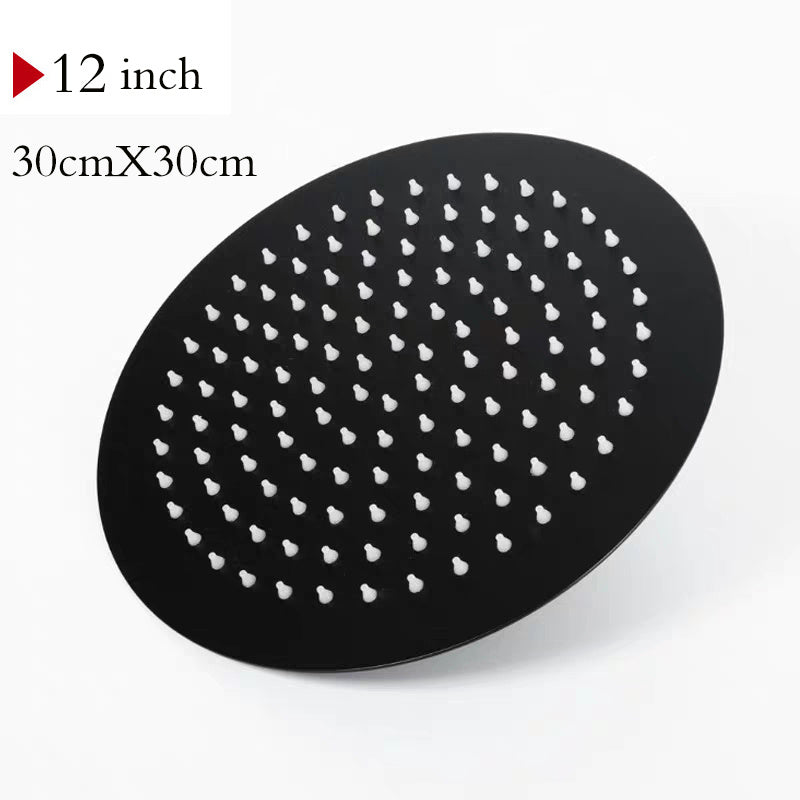 304 Stainless Steel Black Top Spray Large Shower Bathroom Toilet