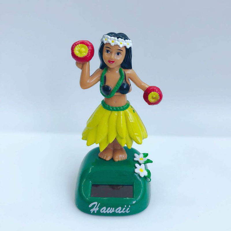 Solar Swing Hawaiian Girl Car Accessories