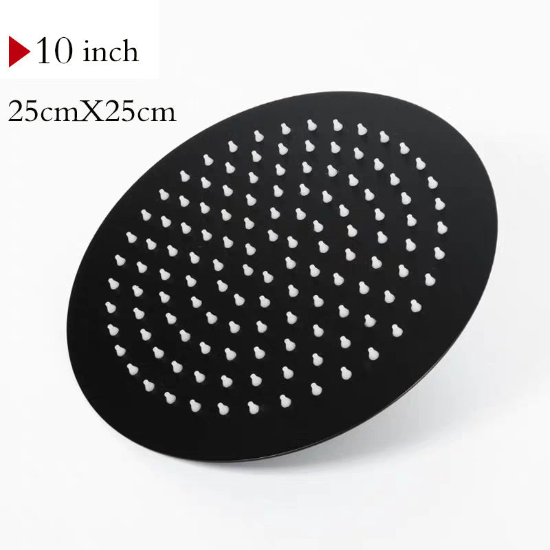 304 Stainless Steel Black Top Spray Large Shower Bathroom Toilet