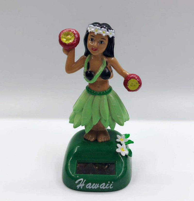 Solar Swing Hawaiian Girl Car Accessories