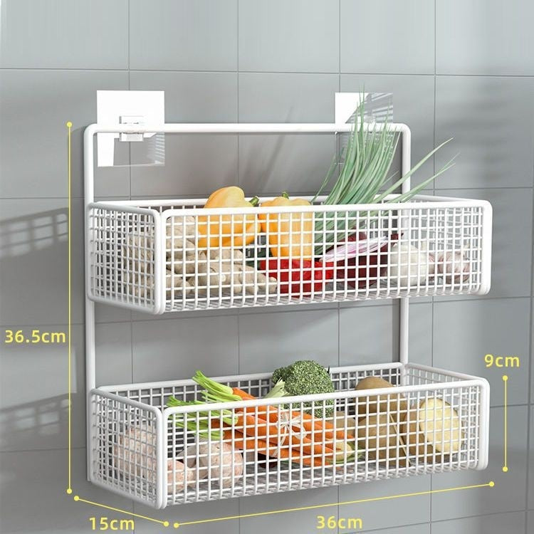 Non Perforated Wall Kitchen Basket Shelf