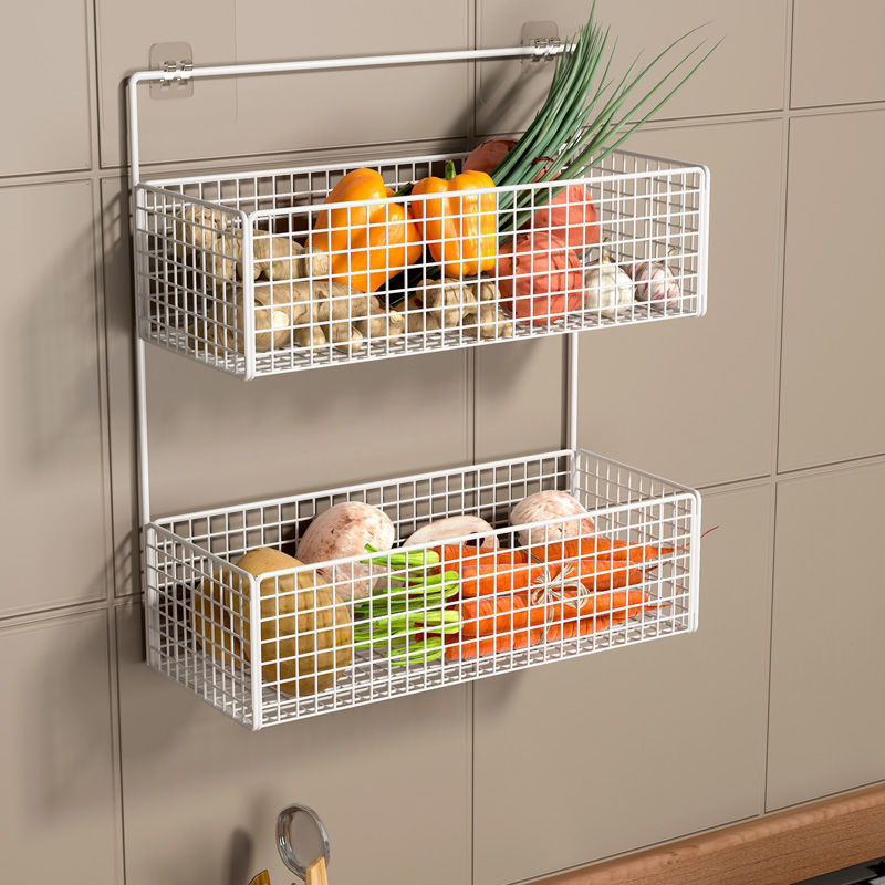 Non Perforated Wall Kitchen Basket Shelf