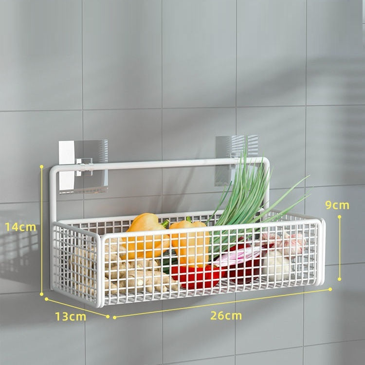 Non Perforated Wall Kitchen Basket Shelf