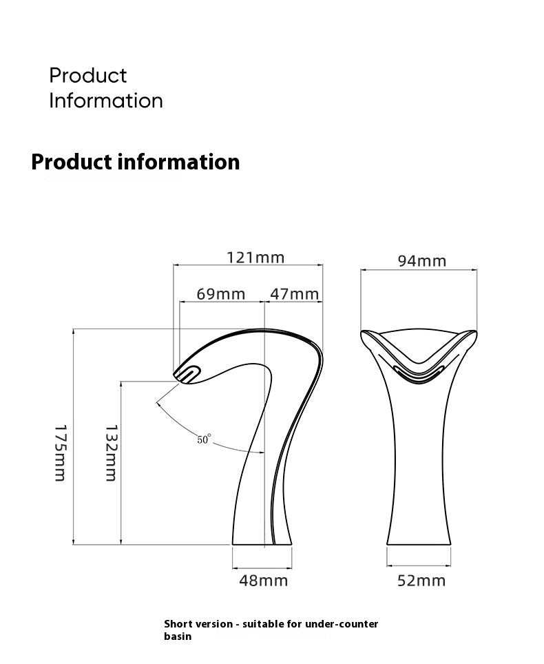 Induction Water Outlet Copper Hot And Cold Bathroom Faucet