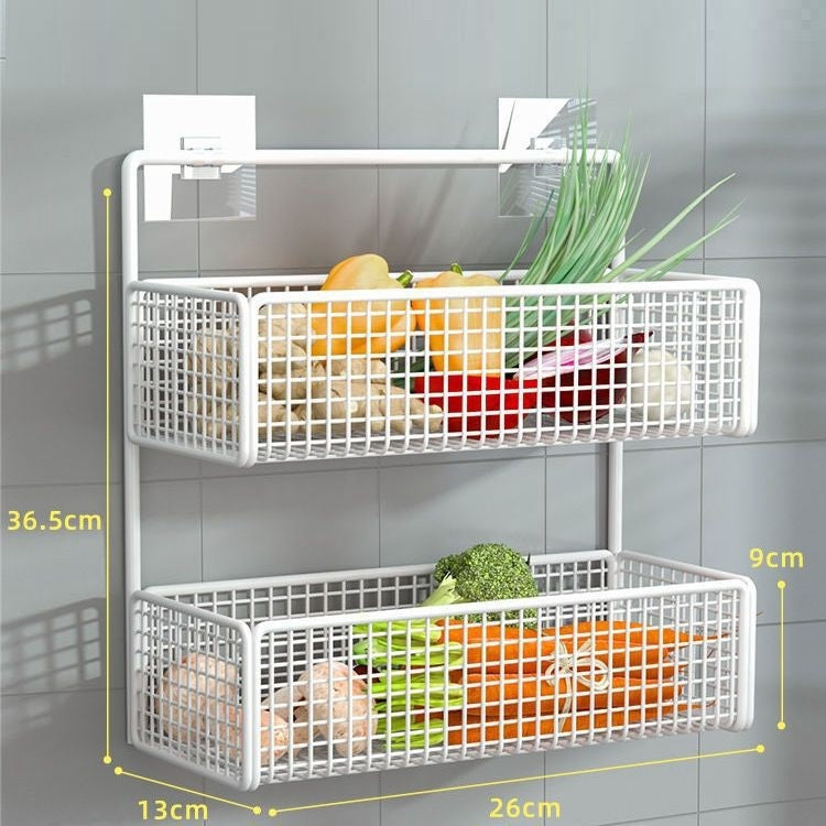 Non Perforated Wall Kitchen Basket Shelf