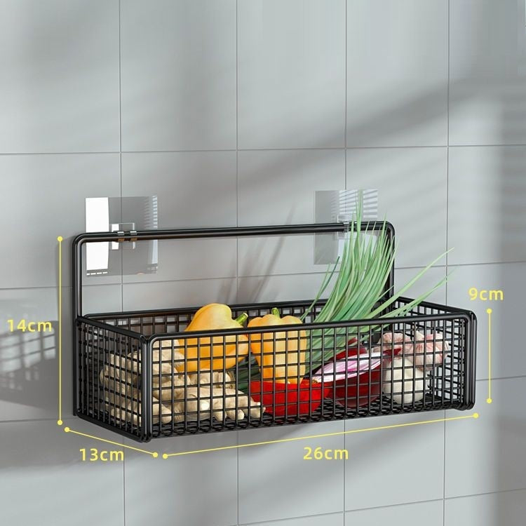Non Perforated Wall Kitchen Basket Shelf