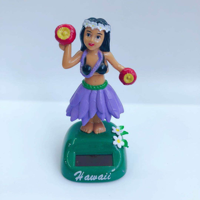 Solar Swing Hawaiian Girl Car Accessories